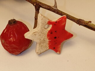 Geschenkanhänger Stern Mini rot