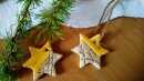 5 Keramik Sterne in gelb-Geschenkanh&auml;nger