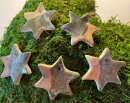 5 Keramik Sterne in meeresgr&uuml;n