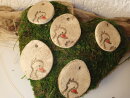 5 Keramik-Eier mit Ente