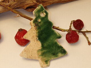 Geschenkanhänger Baum in grün