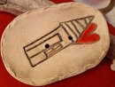 Keramik Seifenschale mit Haus &amp; Herz